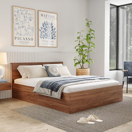 Sona Engineering Wood Bed with Storage