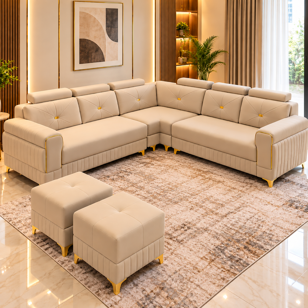 Golden Aura L Sofa Set