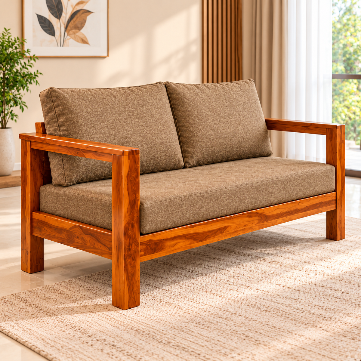 The Simple 3 Seater Sofa With Center Table