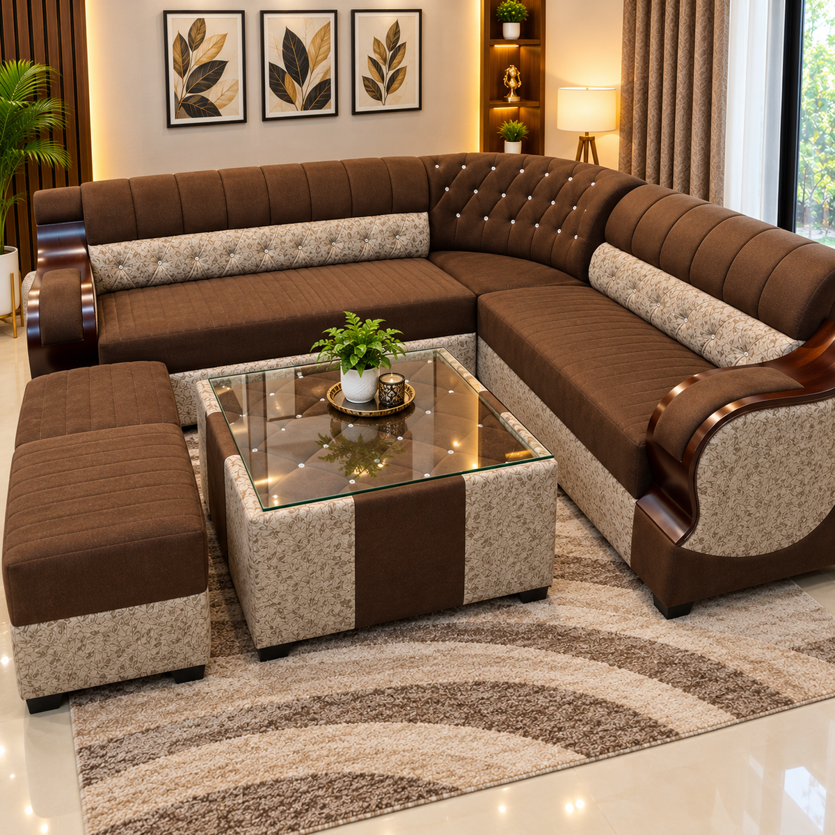 The Mocha Vista L Sofa Set