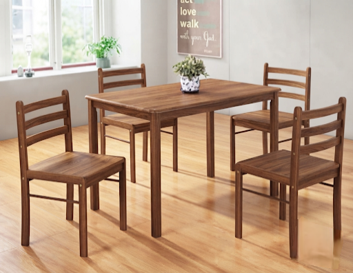 Solid wood 4 Seater Aria dining set with Timberline chair