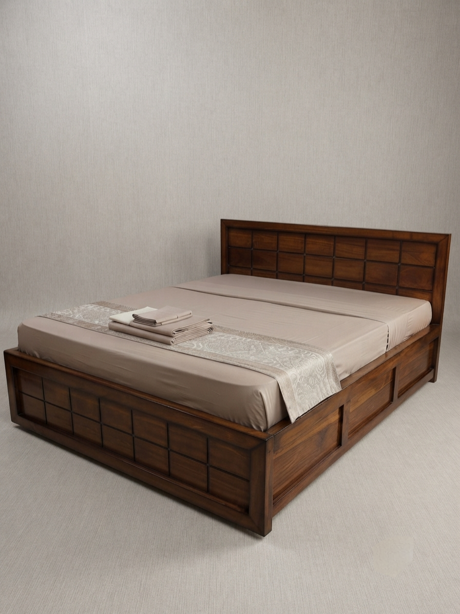 The Timbersquare Solid Wood Bed