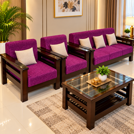 Royal Amethyst 5 Seater Sofa Set