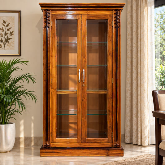 Royal Teak Glass Showcase